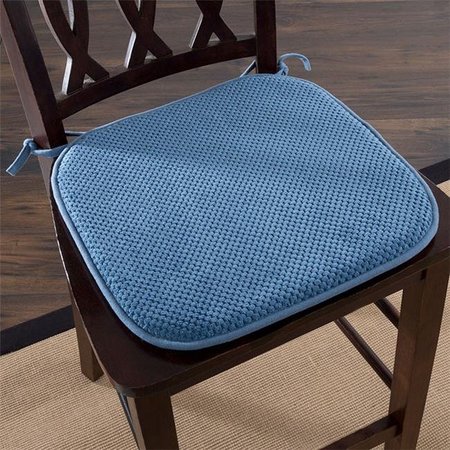 LAVISH HOME Lavish Home 69-05-BL Memory Foam Chair Cushion for Dining Room; Kitchen; Outdoor Patio & Desk Chairs - Blue 69-05-BL